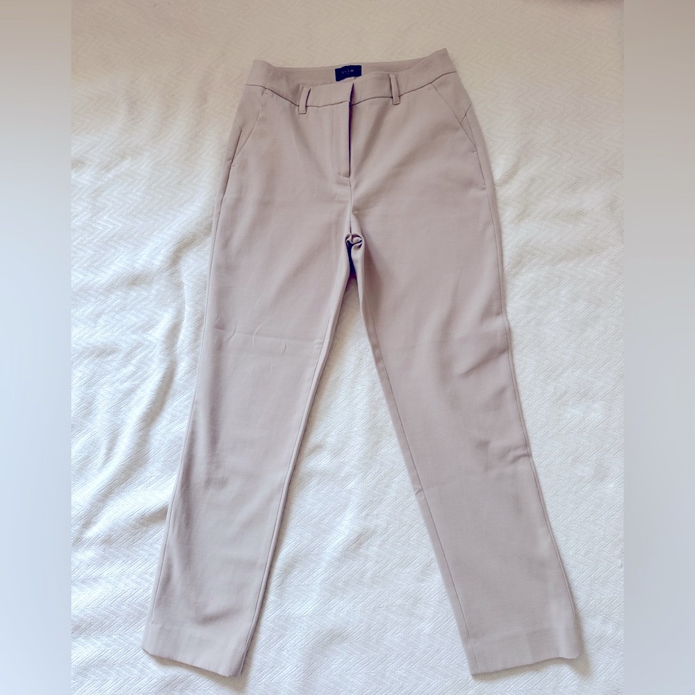 White House Black Market Beige Slim Ankle Fit Pants
